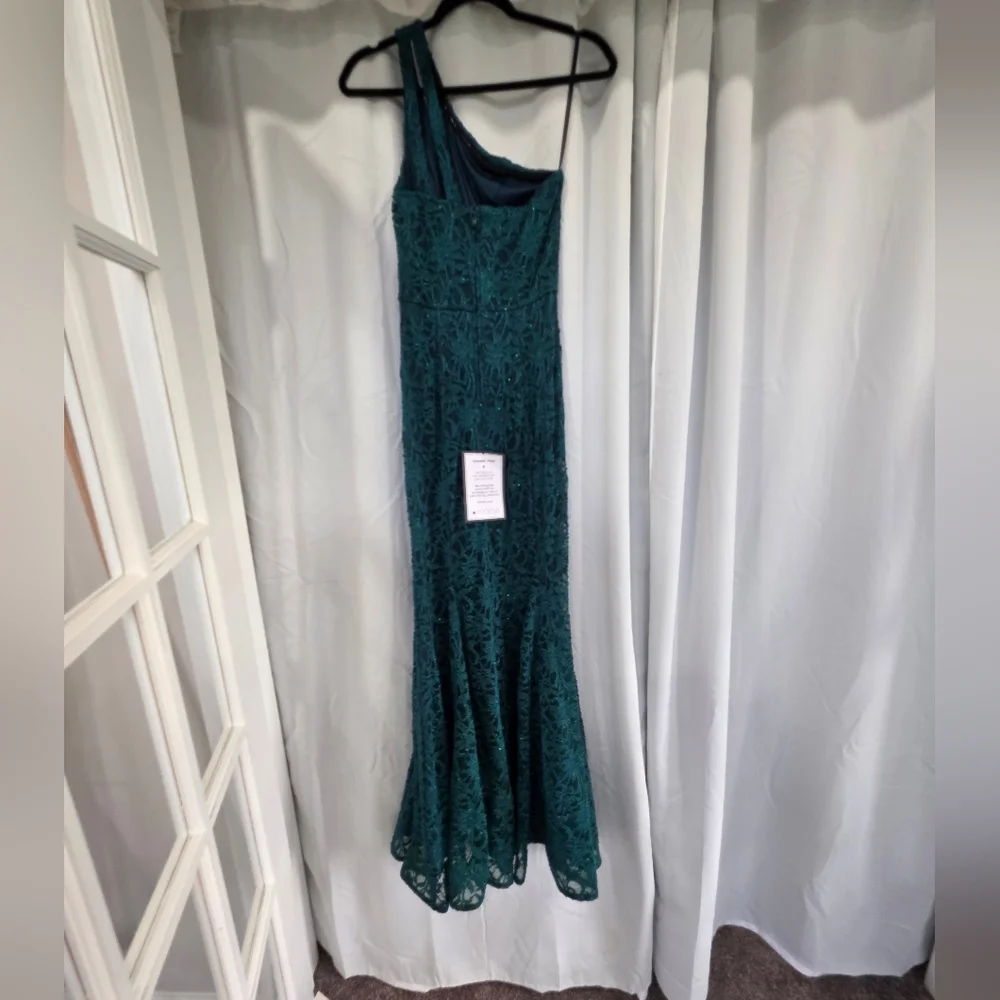 BCX Womens Green Sleeveless Full-Length Fit + Flare Evening Dress - Picture 3 of 9